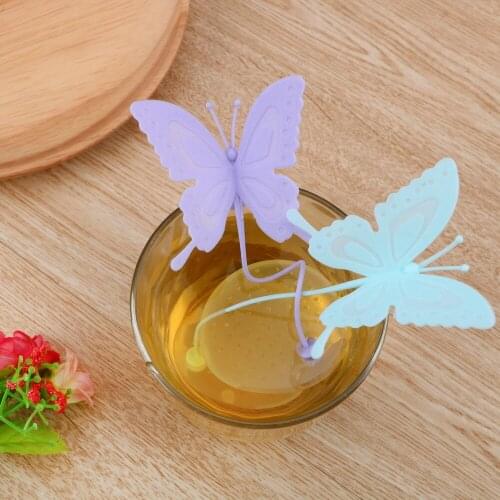 Silicone Teabags Cute Butterfly Tea Bags Strainers Filter Tea Infuser Kitchen Gadget