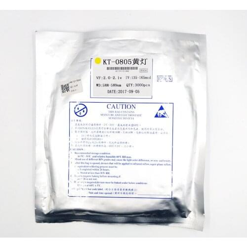 SMD LED 0805 yellow KT-0805 yellow light SMD LED 0805 yellow-green 17-21SYGC/S530-E1/TR8