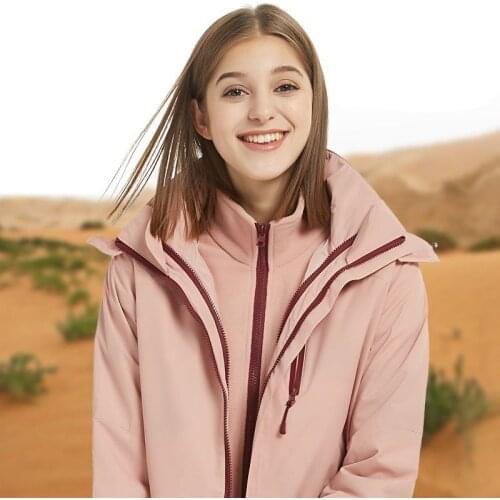 High-Quality Sports Jacket Woman Man Windproof Waterproof Warmth Hiking Mountaineering Cycling Outdoor Detachable Two-Piece Coat