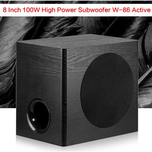 100W High Power 8 Inch Subwoofer Speaker W-86 Active HiFi Subwoofer Home Theater Audio Echo Gallery TV Computer Stage Speakers