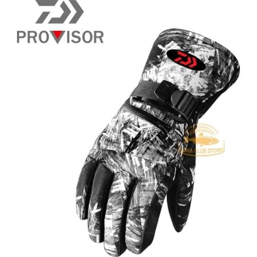 Womens Cold and Windproof Riding Motorcycle Gloves DAIWA Fishing Hat Winter Men Outdoor Plus Velvet Thick Warm Ski Gloves