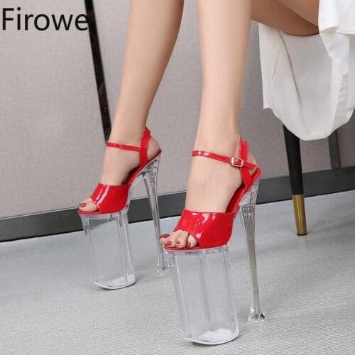 Firowe Women High Heel Platform Shoes Nightclub Super High Heels 26cm Car Model Sandals Female Catwalk Pole Dance Shoes Silver