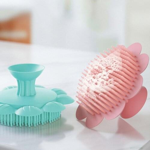 1pcs Cutes Soft Silicone Bodies Brush Wash Bath Shower Exfoliating Skin Fit for Baby Bath Shampoos Massage Brush Supplies