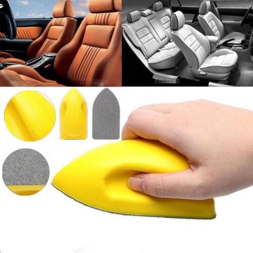 1x Car Leather Care Detailing Clean Brush Auto Interior Wash Detailing Clean Brush Accessories Duster Sponge Pads
