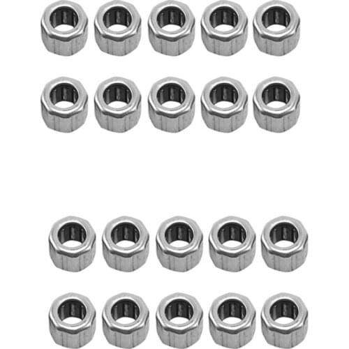 GTBL 20Pcs Needle Bearing HF081412 Outer Ring Octagon One-Way Needle Roller Bearing 8X14X12mm for Manufacturing Industry