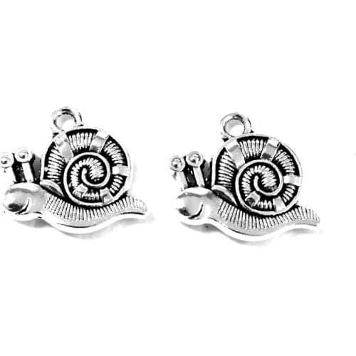 20pcs Snail charms pendant 16x18mm antique silver ornament accessories jewelry making DIY base material