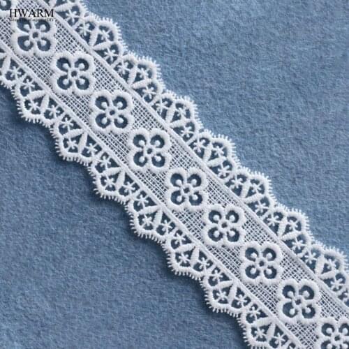 5yard 5.3cm New milk silk water-soluble embroidery fringe lace DIY african lace fabric 2019 high quality lace trimming nigerian