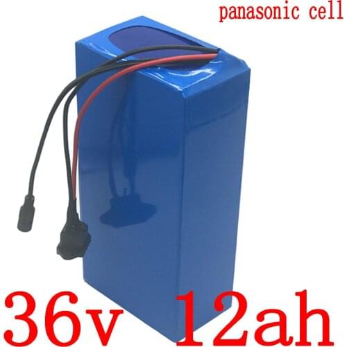 36V battery 36v 12ah electric bicycle battery 36v 12ah lithium battery use panasonic cell with 15A BMS +42V 2A charger duty free
