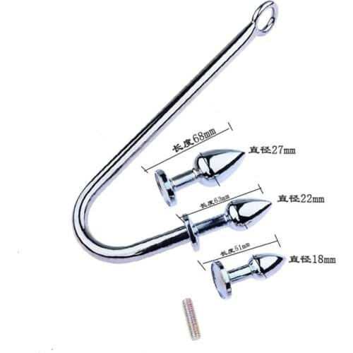 Anal Sex Toys For Men And Women Stainless Steel Anal Hook Prostate Massage Gay Butt Plug With Ball Anal Plug Dilator Metal