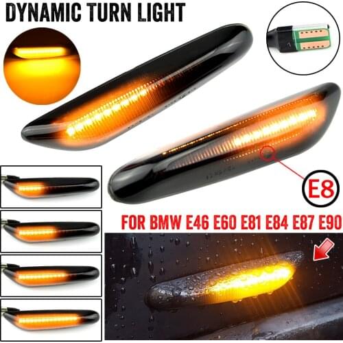 Car Lights For BMW E46 E36 E60 E61 E90 E92 X1 E84 X3 Led Dynamic Turn Signal Light Side Fender Marker Sequential Blinker Lamp