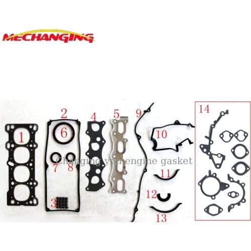 B3 16V For MAZDA 121 II 323 C Engine Rebuilding Kits Engine Parts Full Set Engine Seal Gasket 8ABL-10-271 KY01-99-100 50075700