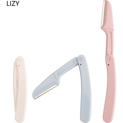 LIZY Eyebrow Trimmer Blade Shaver Portable Face Razor Eye Brow Epilation Hair Removal Cutters Safety Razor Removable Blade