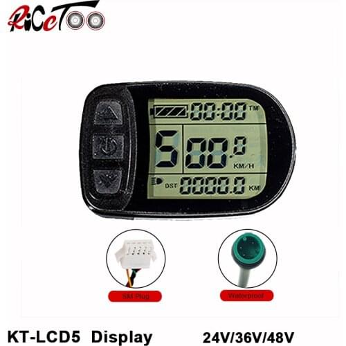 KT Ebike LCD5 Display Electric Bike Kunteng Intelligent Control Panel Display 24V 36V 48V 72V For Conversion Kit Accessories