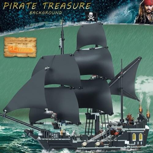 Pirates Of The Caribbean Black Pearl Building Blocks Queens Revenge Disney Dreamland Series Railway Station Building Blocks