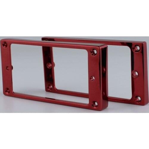 2 PCS Red Pickup Mounting Rings for Humbucker Pickups Cover Frame Flat Top Set Replacement Electric Guitar or Bass
