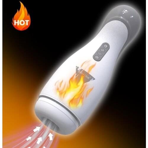 Powerful Sucking Masturbator Oral Vacuum Male Masturbators With Heating Sex Toys for Men Telescopic Vagina Adult Erotic Machine