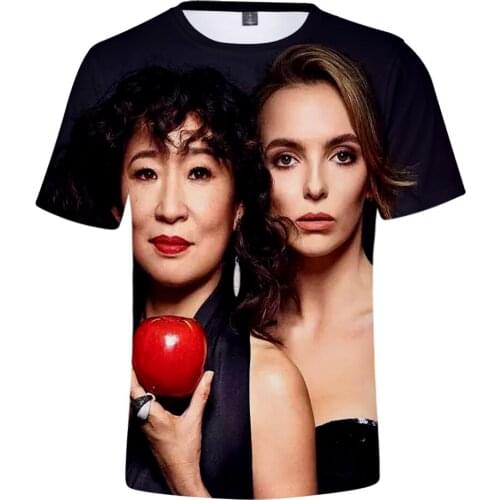 Aikooki Hot Sale Killing Eve 3D T-shirts Men/Women Summer Fashion Casual Hip Hop T shirt 3D Print Killing Eve Mens T-Shirt Top