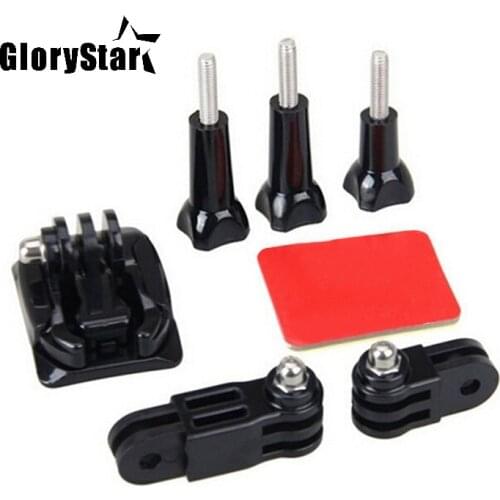 Helmet Side Mount Accessories Set for GoPro Hero 6 5 4 3 Yi 4K 4K+ SJCAM Cycling Skiing Kits Base Buckle and Screw Link