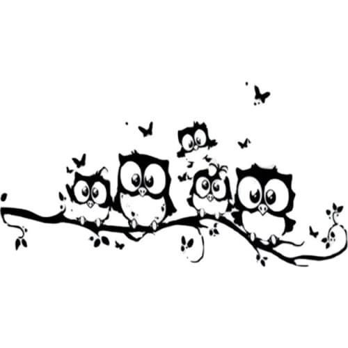 Owl Butterfly Wall Stickers Home Decor Living Room Butterfly for Kids Room Wall Sticker Tree Animals Bedroom Wall Decoration