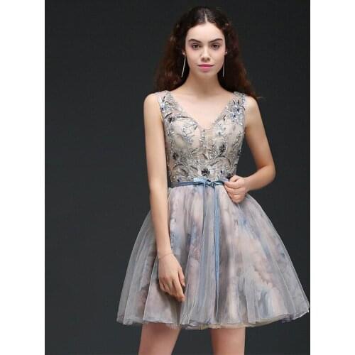 New Arrivals Short Prom Dresses Vestidos De Festa Lace Embroidery Dress A-Line Evening Prom Party Special Occasion Dresses