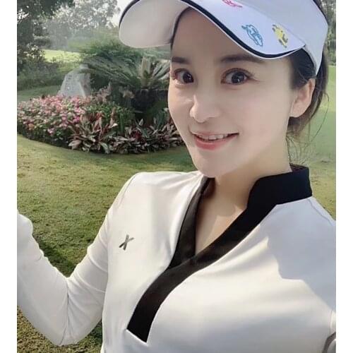 Golf Clothing Ladies Leisure Outdoor Breathable Quick-Drying Anti-Shrinking Long-Sleeved T-Shirt Top Polo Shirt Slim Fashion