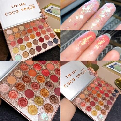 35 Color Matte Eyeshadow Palette Glitter Eye Shadow Waterproof Long Lasting Make Up Pallet Shimmer Fashion Women Beauty Eyes