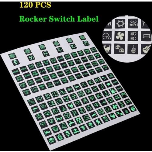 Rocker Switch Label Decal Circuit Panel Luminous Sticker For Car Marine Boat Truck Instrument Switches Relays Decor Sticker
