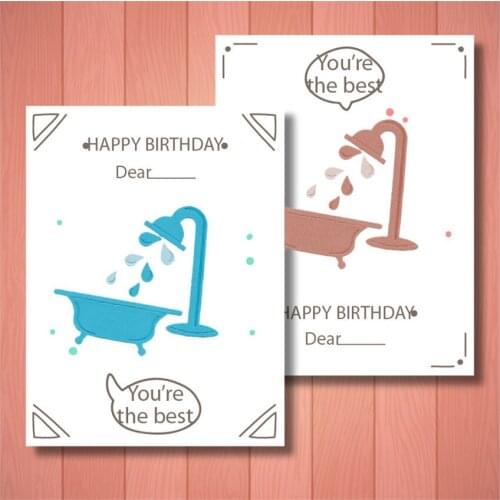 9*9CM Cutting Dies Bathtub Metal Crafts Paper Die-Cutting /DIY Embossing Easter New Year