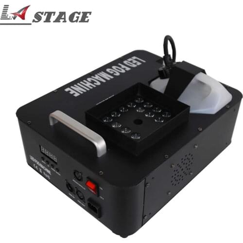 Free Shipping Professional DMX 1500W LED 24x3W Fog Machine RGB Color Dj Disco Party Smoke Machine