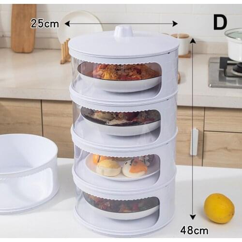 Transparent Stackable Food Insulation Cover Dustproof Portable for Home Kitchen STTA889