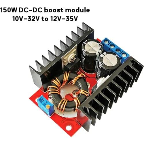 DC-DC Boost Module 150W High-power Adjustable Laptop Car Power Supply 10V-32V to 12V-35V