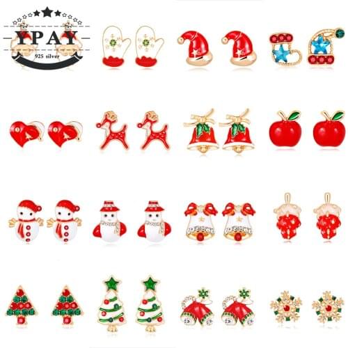 Christmas Earrings Dangle for Women Christmas Tree Bow Jingle Candy Earrings Xmas Earrings Gift for Girls