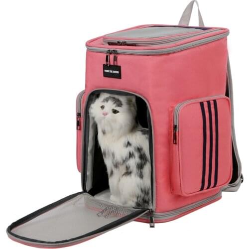 Dog Carrier Backpack Breathable Mesh Collapsible Cat Dogs Carrying Bag Portable Outdoor Travel Pets Carrier