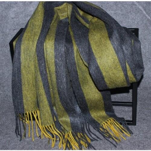 High grade cashmere wool boutique big scarfs shawl pashimina thick double color striped for women 70x200cm wholesale retail