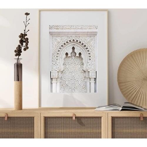 Modern Moroccan Print Marrakesh Door Travel Poster Wall Art Canvas Painting Poster and Print Pictures for Living Room Home Decor