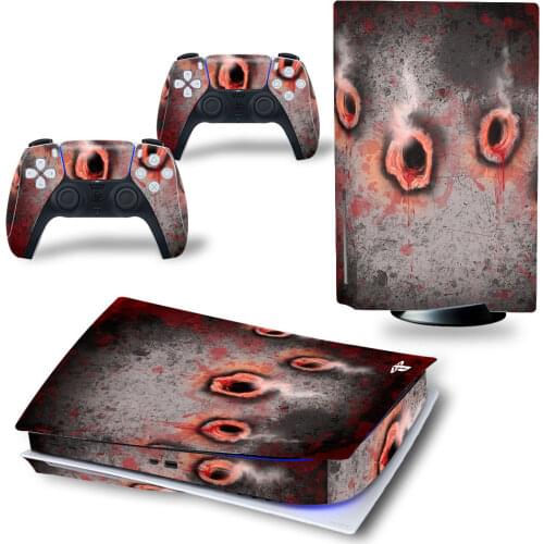Blood Pore PS5 Standard Disc Edition Skin Sticker Decal Cover for PlayStation 5 Console & Controller PS5 Skin Sticker Vinyl