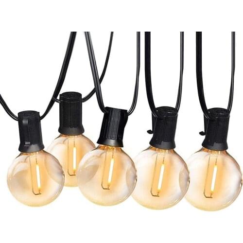 25Ft 25PCS Outdoor Globe String Light G40 LED Wedding Party Patio Hanging Globe Fairy String Light for Backyard Bistro Decor