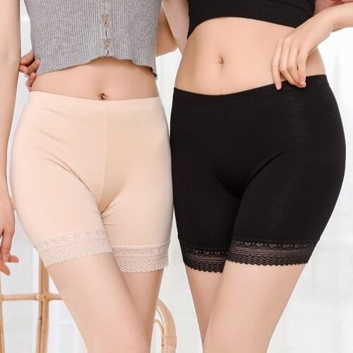 Women Comfortable Safety Short Pants Seamless Push Up Shorts Modal Material Anti Chafing Boyshorts Leggings Underwear With Lace