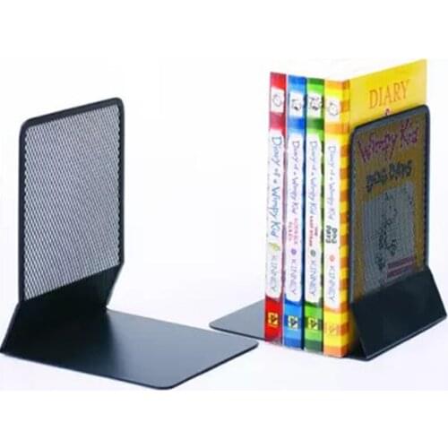 1 Pair Metal Mesh Desk Organizer Desktop Office accessories Home Book Holder Bookends Black
