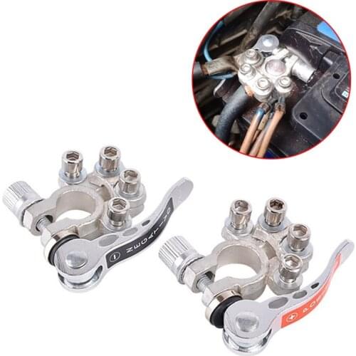 1 Pair Toolless Quick Disconnect Battery Main Cable Post Terminal Shut-Off Connectors 12v 6v 24v Boat Race Car UTV Tractor Truck