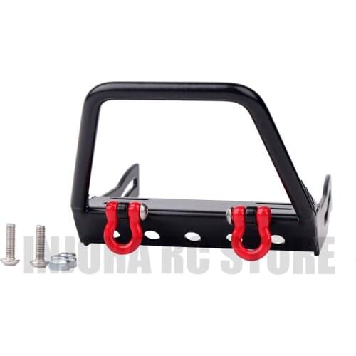 1PCS Metal Front Bumper with Hook for 1:10 RC Crawler Car Axial SCX10 90046 90047 Upgrade Parts