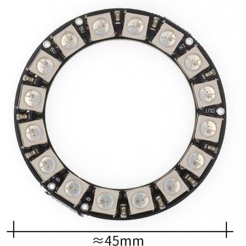 10pcs CJMCU 16 Bit WS2812 5050 RGB LED full-color built-in driving lights Round development board