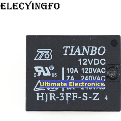 10pcs HJR-3FF-S-Z 12V DC12V 10A T73 relay