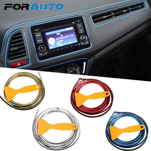 3 Meter Edge Sticker Trim Line Protection Strip Dashboard Edge Car Door Decor Strip Universal DIY Interior Mouldings Decoration