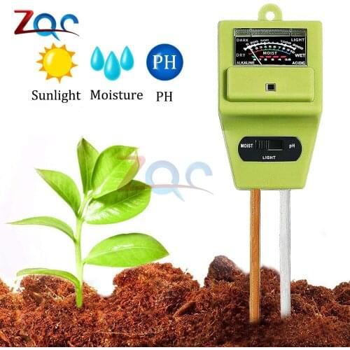 3-in-1 Soil pH Meter Soil Moisture/Light/pH Tester Gardening Tool Kit for Plant Care Garden Lawn Farm Indoor Outdoor No Battery