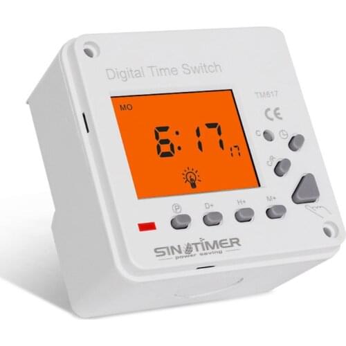 AC 110V 220V 7 Days Weekly Digital Electronic Timer Large LCD Display Backlight Time Switch