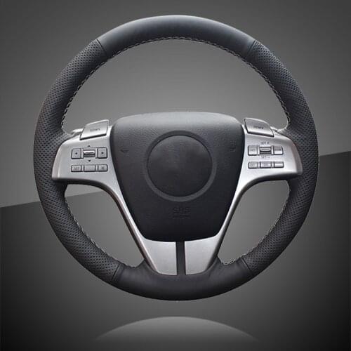 Hand Stitching Car Steering Wheel Cover for Mazda 6 Atenza 2009-2013 Interior Accessories Auto Braid On The Steering Wheel Cover