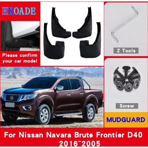 Car Mud Flaps For Nissan Navara Brute Frontier D40 2016~2005 Mudguards Splash Guards Fender Mudflaps Car Fender Accessories