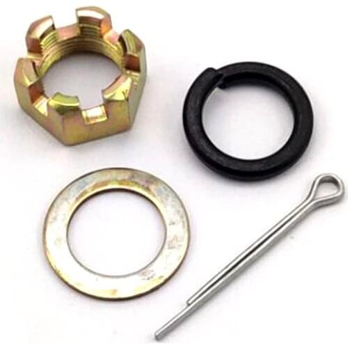 Groove Nuts Screw M20 M22 with Spring washer pin For Go karts wheel Electric tricycle Agricultural Vehicles ATV Quad