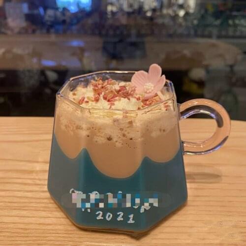 Mount Fuji Japan 2021 Christmas and New Year of The Ox Dharma Coffee Milk Glass Mark Water Cup Limited Collection Family Gift